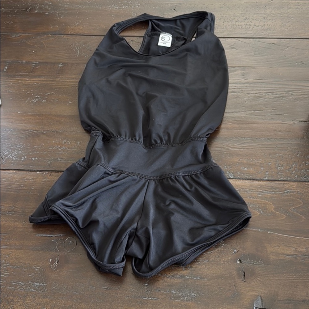 Black Kids Gymnastics Leotard